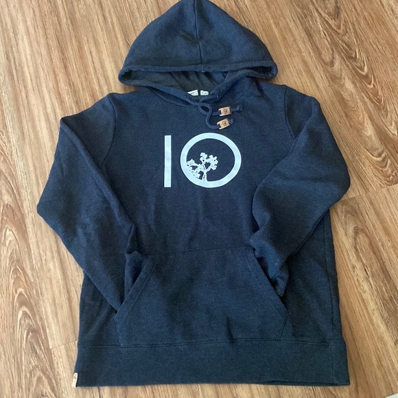 “Ten Hoodie” Ten Tree Hoodie Size Medium Dark Grey - Picture 1 of 6